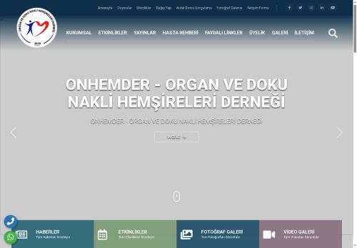 ONHEMDER - ORGAN VE DOKU NAKLİ HEMŞİRELERİ DERNEĞİ