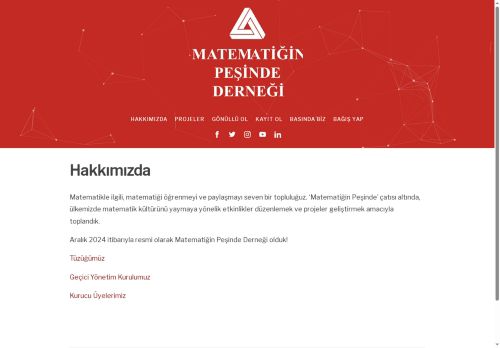 Matematiğin Peşinde - Hakkımızda