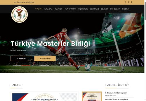 Anasayfa | TMBFF - Türkiye Masterler Birliği Futbol Federasyonu