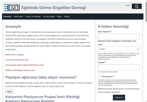 Anasayfa | Eğitimde Görme Engelliler Derneği