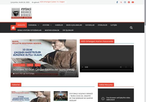 Atatürkçü Düşünce Derneği Orhangazi Şubesi – Atatürk Türkiye'dir, Türkiye Atatürk