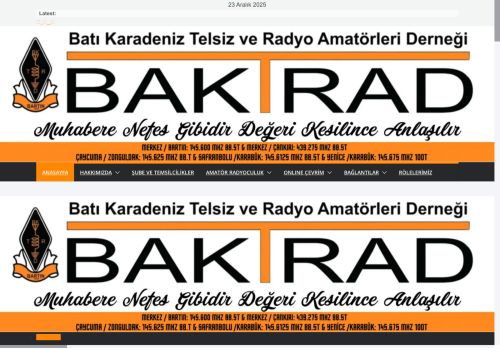 Anasayfa - BAKTRAD - Batı Karadeniz Telsiz ve Radyo Amatörleri Derneği
