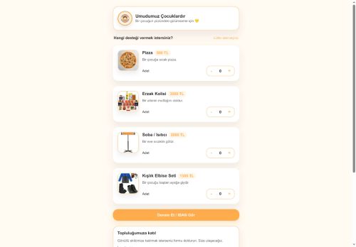 Umudumuz Çocuklardır | Bağış Sayfası