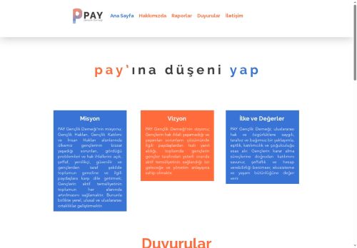 PAY Gençlik Derneği | Ana Sayfa