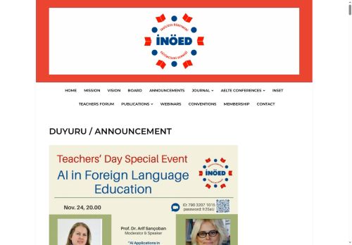 İNGİLİZCE ÖĞRETMENİ EĞİTİMCİLERİ DERNEĞİ