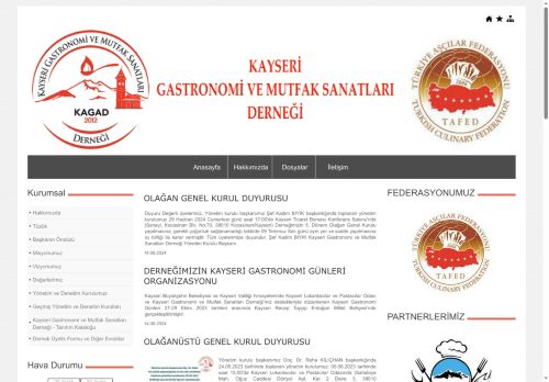 Kayseri Gastronomi ve Mutfak Sanatları Derneği - KAGAD