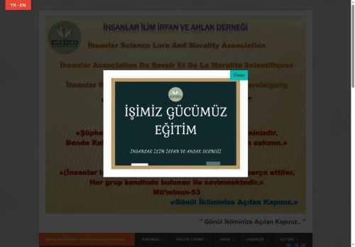 İHSANLAR DERNEĞİ – SEVGİYLE BAKAR, YÜREĞİ İLE HİSSEDER, BİLGİSİ, TECRÜBESİ VE YAŞAYIŞI İLE ANLATIR..