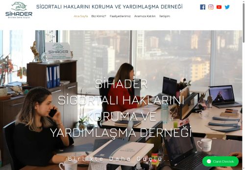 Ana Sayfa | SİHADER SİHADER SİGORTALI HAKLARINI KORUMA VE YARDIMLAŞMA DERNEĞİ