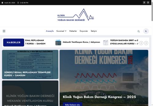 Klinik Yoğun Bakım Derneği - Klinik Yoğun Bakım Derneği Resmi Web Sitesi