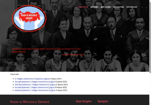 Kadın ve Mücadele Derneği – Kadın ve Mücadele Derneği Web Sitesi