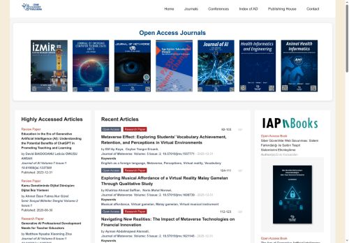 IA Publishing House - Izmir Academy Publishing House - İzmir Akademi Yayınevi