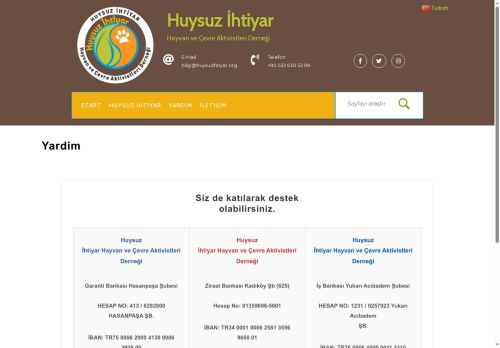 Huysuz İhtiyar – Hayvan ve Çevre Aktivistleri Derneği