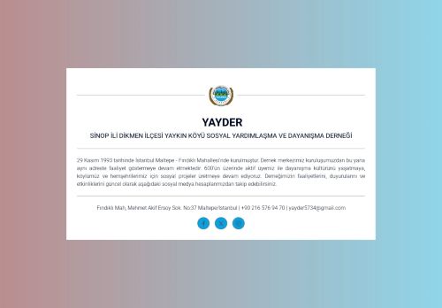 YAYDER - Sinop Dikmen Yaykın Köyü Derneği - YAYDER - Sinop Dikmen Yaykın Köyü Derneği