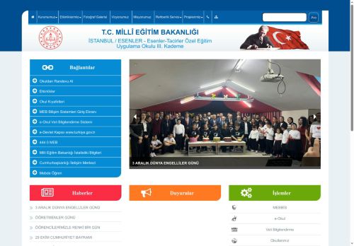 İSTANBUL / ESENLER - Esenler-Tacirler Özel Eğitim Uygulama Okulu III. Kademe