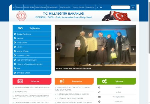 İSTANBUL / FATİH - Fatih Kız Anadolu İmam Hatip Lisesi