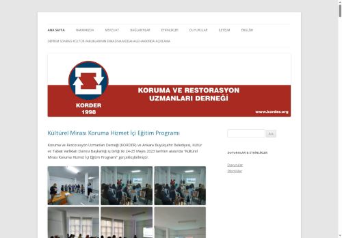 KORDER | Koruma ve Restorasyon Uzmanları Derneği