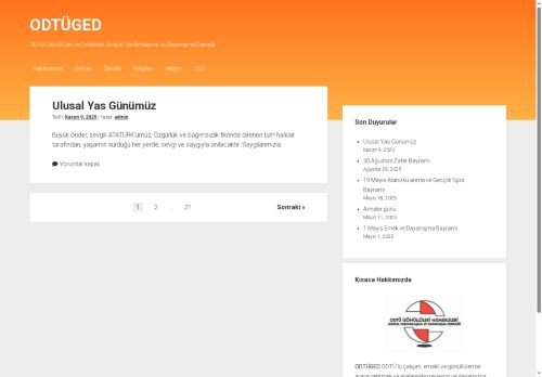 ODTÜGED – ODTÜ Gönüllüleri ve Emeklileri Sosyal Yardımlaşma ve Dayanışma Derneği