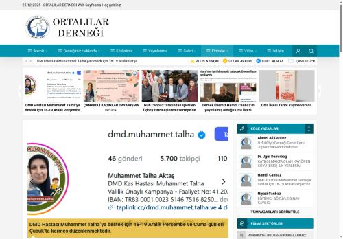 ORTALILAR DERNEĞİ – Hoşgeldiniz