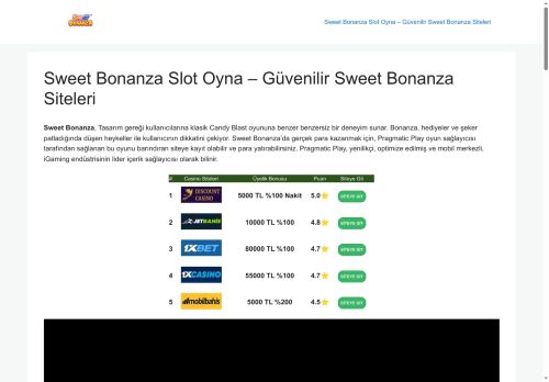 Sweet Bonanza Slot Oyna - Güvenilir Sweet Bonanza Siteleri