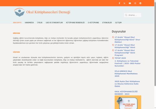 Okul Kütüphanecileri Derneği - Ana Sayfa