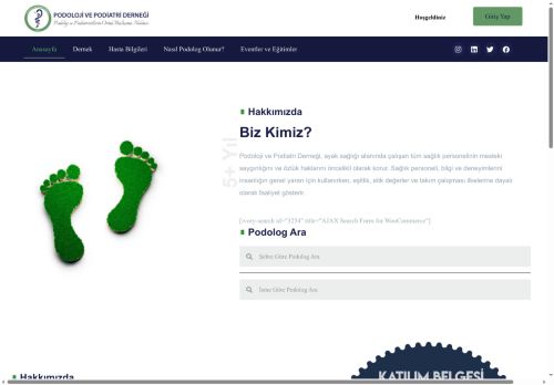 Anasayfa - Podoloji ve Podiatri Derneği
