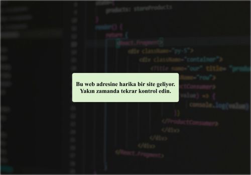 Web sitemiz bakımdadır.