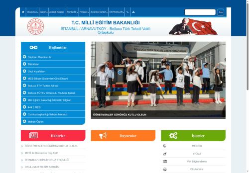 İSTANBUL / ARNAVUTKÖY - Bolluca Türk Tekstil Vakfı Ortaokulu