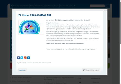 İSTANBUL / ARNAVUTKÖY - Arnavutköy Özel Eğitim Uygulama Okulu I. Kademe