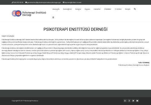 Psikoterapi Enstitüsü Derneği – Psikoterapi Enstitüsü Derneği resmi sitesidir.