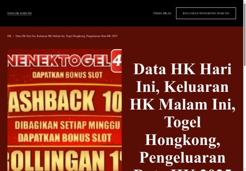 Data HK Hari Ini, Keluaran HK Malam Ini, Togel Hongkong, Pengeluaran Data HK 2025