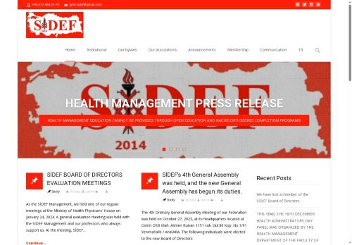 Sağlık İdarecileri Dernekler Federasyonu – SİDEF