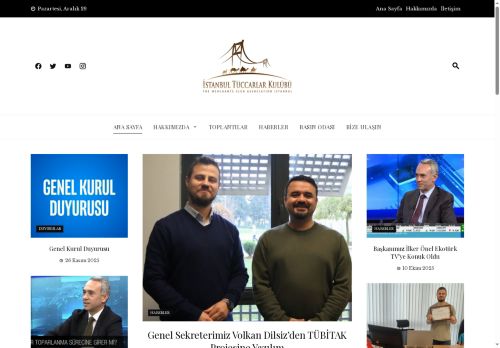 İstanbul Tüccarlar Kulübü Derneği Resmî İnternet Sitesi – www.tuccarlarkulubu.org.tr