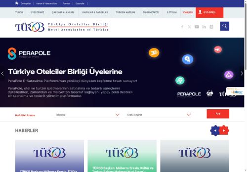 Anasayfa | Türkiye Otelciler Birliği
