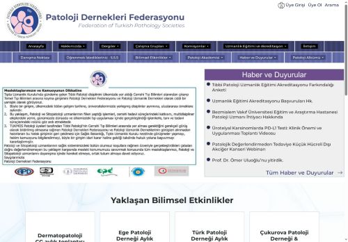 Anasayfa | Patoloji Dernekleri Federasyonu