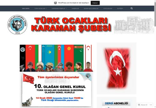 TÜRK OCAKLARI KARAMAN ŞUBESİ – Geçmişten günümüze en köklü sivil toplum kuruluşu