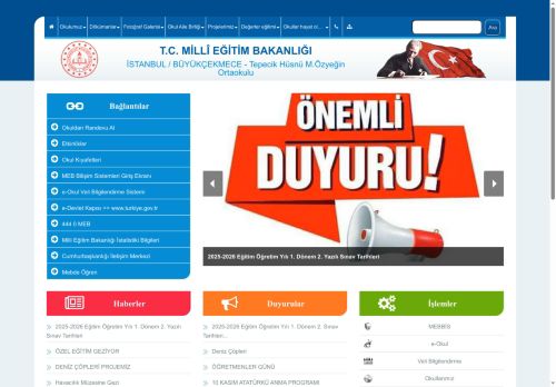 İSTANBUL / BÜYÜKÇEKMECE - Tepecik Hüsnü M.Özyeğin Ortaokulu