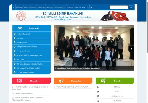 İSTANBUL / ÇATALCA - Şehit İlhan Sonkaya Kız Anadolu İmam Hatip Lisesi