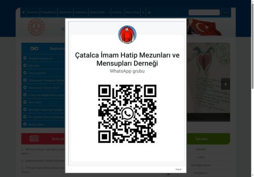 İSTANBUL / ÇATALCA - Uluslararası Şehit Halil İbrahim Gürel Anadolu İmam Hatip Lisesi