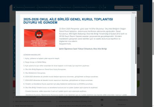 İSTANBUL / ÇEKMEKÖY - Şehit Öğretmen İzzet Yüksel Ortaokulu