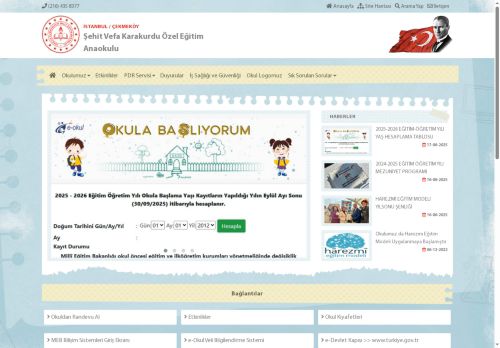 İSTANBUL / ÇEKMEKÖY - Şehit Vefa Karakurdu Özel Eğitim Anaokulu