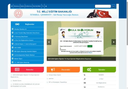 İSTANBUL / ÇEKMEKÖY - Vali Recep Yazıcıoğlu İlkokulu