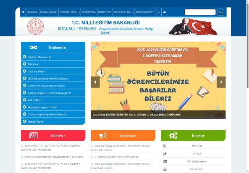 İSTANBUL / ESENLER - Akşemsettin Anadolu İmam Hatip Lisesi