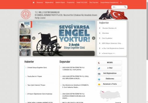 İSTANBUL / ARNAVUTKÖY - Prof.Dr. Necmettin Erbakan Kız Anadolu İmam Hatip Lisesi