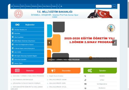 İSTANBUL / ATAŞEHİR - İstanbul Prof Faik Somer Spor Lisesi