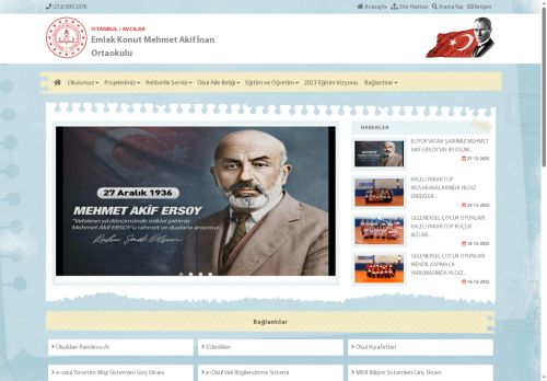 İSTANBUL / AVCILAR - Emlak Konut Mehmet Akif İnan Ortaokulu