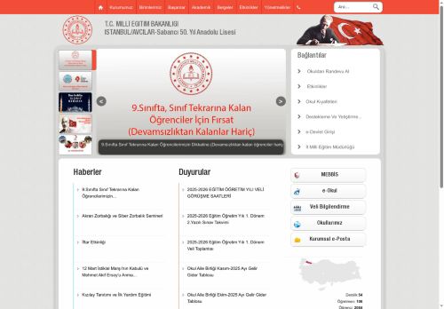 İSTANBUL / AVCILAR - Sabancı 50. Yıl Anadolu Lisesi