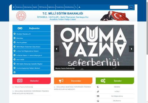 İSTANBUL / AVCILAR - Şehit Ramazan Sarıkaya Kız Anadolu İmam Hatip Lisesi