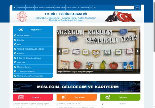İSTANBUL / BAĞCILAR - Alaattin-Nilüfer Kadayıfcıoğlu Kız Mesleki ve Teknik Anadolu Lisesi