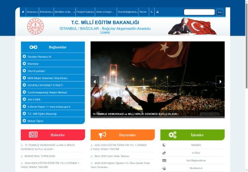 İSTANBUL / BAĞCILAR - Bağcılar Akşemsettin Anadolu Lisesi