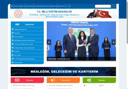 İSTANBUL / BAĞCILAR - Bağcılar Aydın Doğan Mesleki ve Teknik Anadolu Lisesi